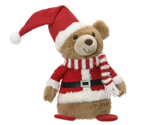 [4-537779] ***BEAR POLYESTER RED/COLOUR(S) L22.00-W12.00-H30.00cm