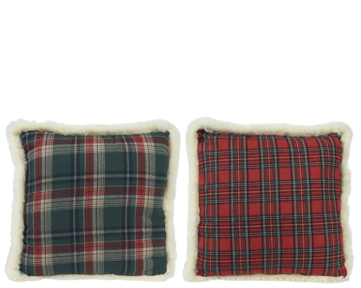 [4-615659] ***CUSHION POLYESTER ASSORTED L45.00-W45.00-H2.50cm