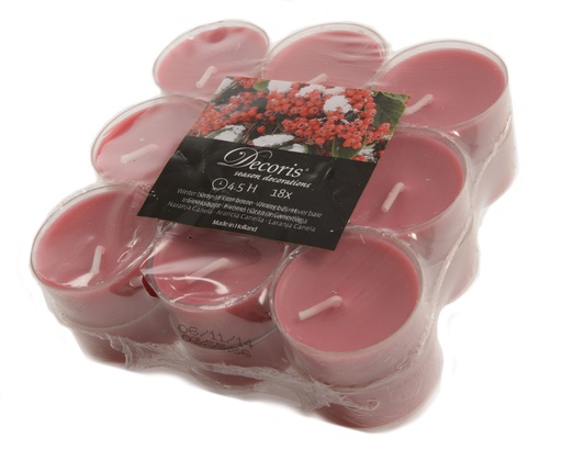 [4-214587] ***TEALIGHT PARAFFIN RED dia4.00-H2.00cm