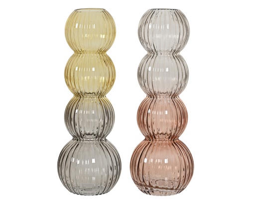 [4-729642] ***VASE GLASS ASSORTED dia15.00-H42.00cm
