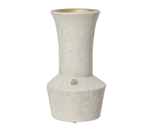 [4-398465] VASE EN TERRE CUITE BLANCHE - dia16.00-H30.00cm