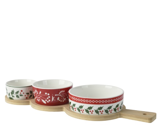 [4-646943] ENSEMBLE D'APÉRITIFS EN PORCELAINE - L35.00-W12.00-H4.60cm