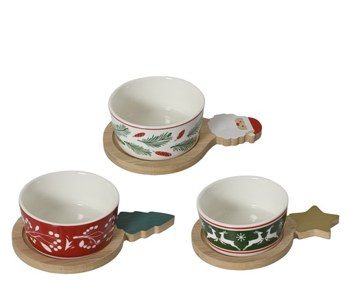 [4-708396] ***TAPAS SET PORCELAIN MULTI L28.50-W15.00-H4.60cm