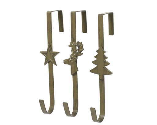 [4-388911] ***WREATH HOLDER IRON BROWN L11.00-W7.00-H29.00cm