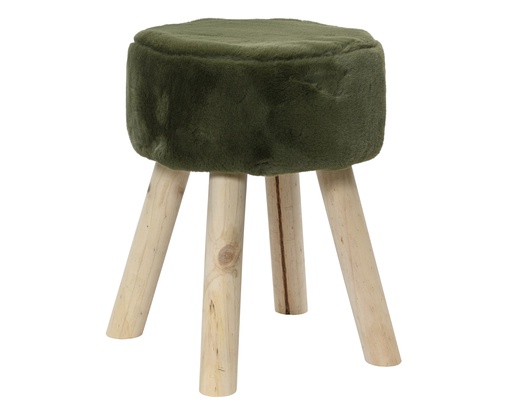 [4-617795] ***STOOL EG POLYESTER GREEN dia30.00-H38.00cm