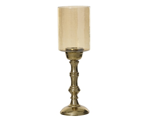 [4-386965] ***HURRICANE ALUMINIUM AMBER/GOLD L11.00-W11.00-H38.00cm