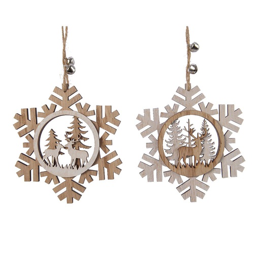 [4-550394] SNOWFLAKE PLYWOOD SCENERY L12-W12-H0.70CM