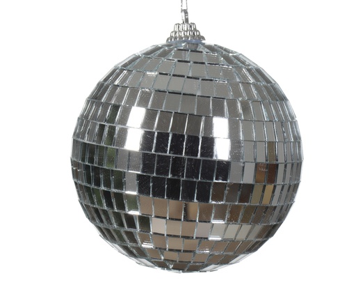 [4-021118] BOLA COLGAR TIPO BOLA DISCO - PLATA - dia40.00cm