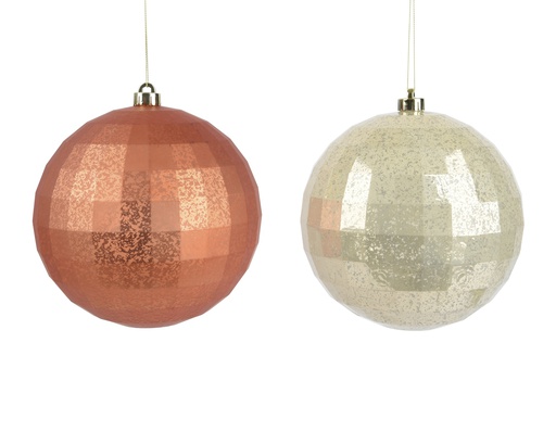 [4-024869] BOULES EN PLASTIQUE RECYCLÉ - 2 COULEURS - PRIX A L'UNITE -dia20.00cm