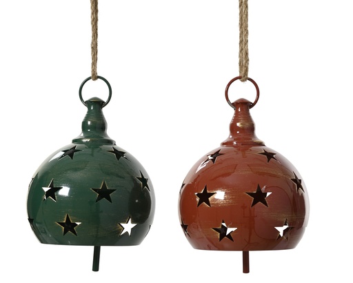 [4-389682] CAMPANA METAL 2COL L20.00-W20.00-H21.00cm