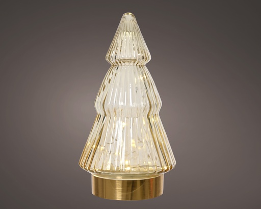 [4-489003] SAPIN MICRO LED - AMBRE/BLANC CHAUD - dia10.50-H19.50cm-15L