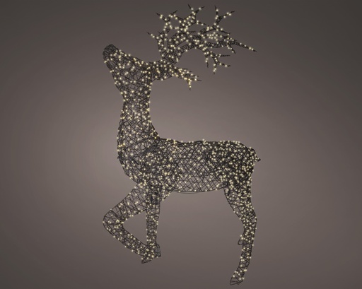 [4-490590] ***MICRO LED REINDEER OUTDOOR BROWN/WARM WHITE L130.00-W29.00-H200.00cm-1320L