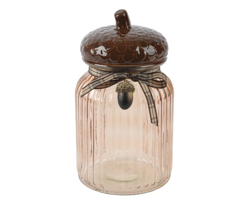 [4-524116] BOTE CRISTAL MARRON dia11.20-H20.00cm