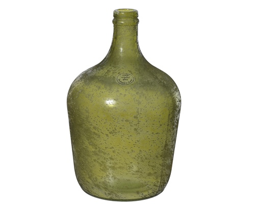[4-526227] VASE EN VERRE RECYCLÉ - VERT - dia18.00-H30.00cm