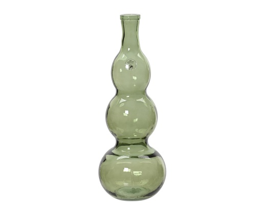 [4-526240] JARRON CRISTAL RECICLADO VERDE dia17.00-H45.00cm