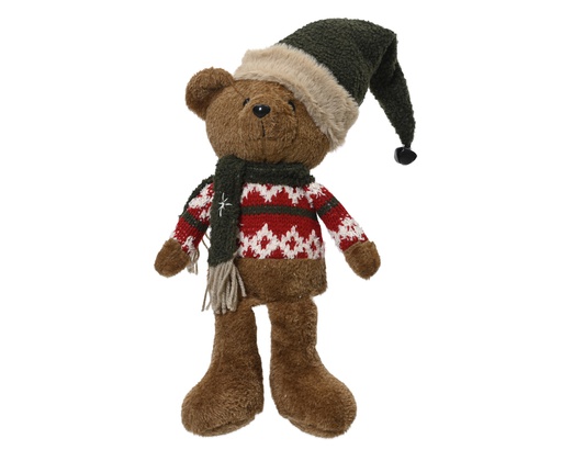 [4-531770] ***BEAR POLYESTER BROWN/COLOUR(S) L16.00-W12.00-H39.00cm