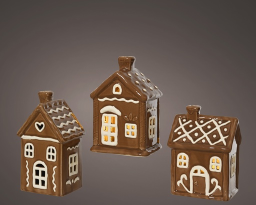[4-535980] ***LED HOUSE BO INDOOR BROWN/COLOUR(S) L8.00-W6.80-H14.60cm