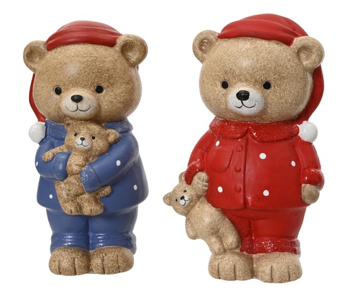 [4-537564] ***BEAR TERRACOTTA ASSORTED L7.50-W11.00-H18.00cm