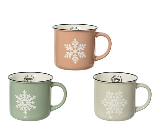 [4-607370] TAZA PORCELANA TIPO VINTAGE - 3 COLORES - PRECIO UD - dia10.00-H8.50cm