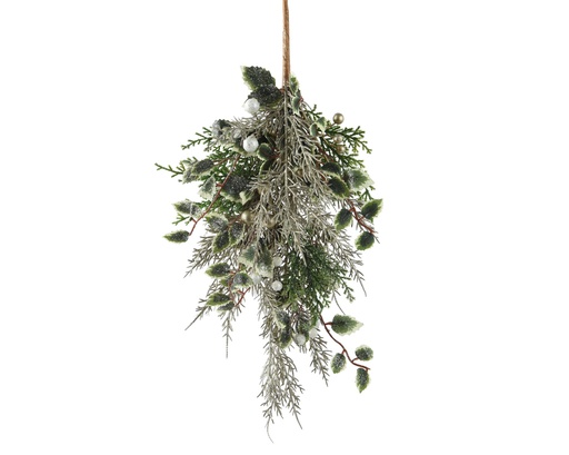 [4-681368] BRANCHE AVEC DES PAILLETTES VERTES - L6.00-W22.00-H50.00cm