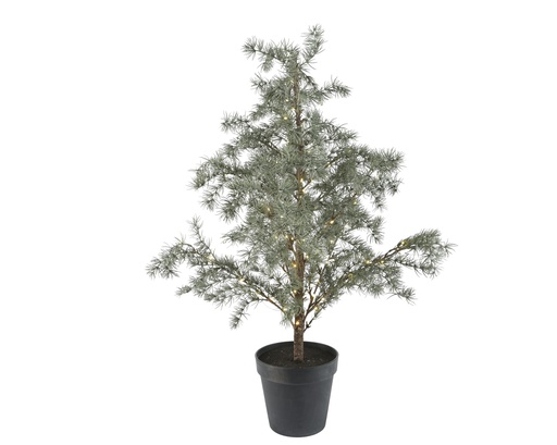 [4-681436] ***MINI TREE FROSTED BO PRELIT GREEN/WHITE dia60.00-H120.00cm-100L