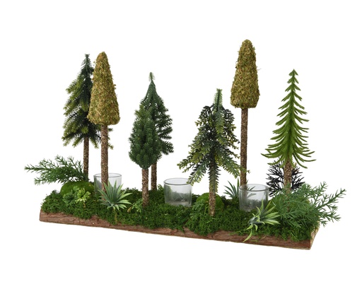 [4-681609] ***TABLEPIECE GREEN L14.00-W50.00-H35.00cm