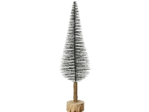 [4-687640] ***BRUSH MINI TREE GREEN/WHITE dia11.00-H30.00cm