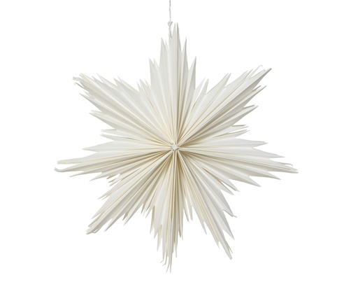 [4-708867] ÉTOILE EN PAPIERS - BLANC - dia30.00-H8.00cm