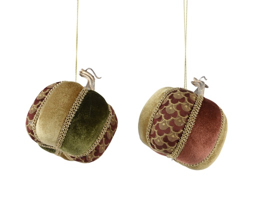 [4-724197] ***PUMPKIN POLYESTER WITH HANGER MULTI L8.00-W8.00-H9.00cm