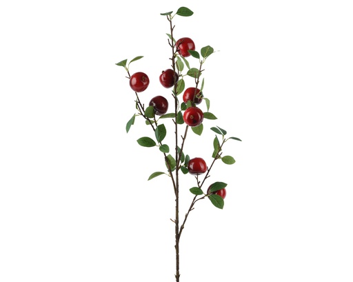 [4-728943] BRANCHE EN MOUSSE AVEC DES POMMES ROUGES - L23.00-W16.00-H91.00cm
