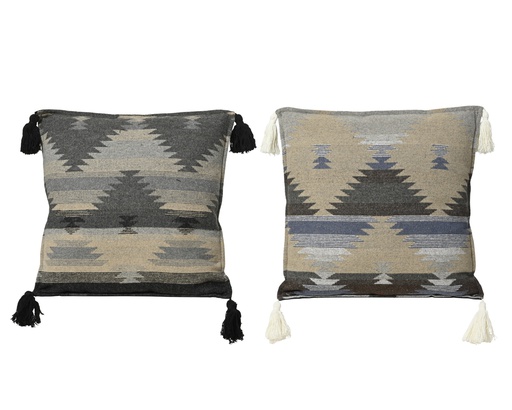 [4-729119] ***CUSHION POLYESTER ASSORTED L45.00-W45.00-H8.00cm