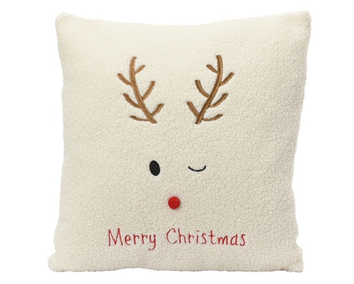 [4-729131] ***CUSHION POLYESTER WHITE L45.00-W45.00-H8.00cm