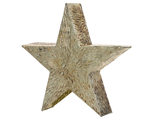 [4-729379] ESTRELLA METAL PLATA RUSTIC/ANTIQUE L24.00-W24.00-H6.00cm