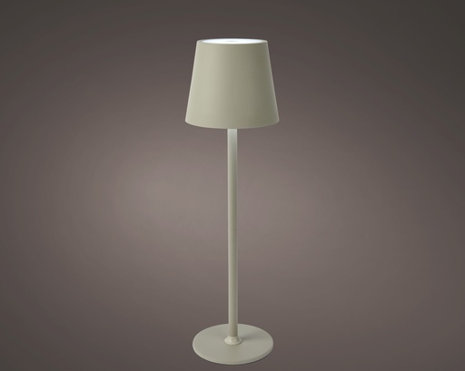 [4-892094] LAMPE DE TABLE RECHARGEABLE - SABLE/BLANC CHAUD - dia11.00-H37.00cm-56L
