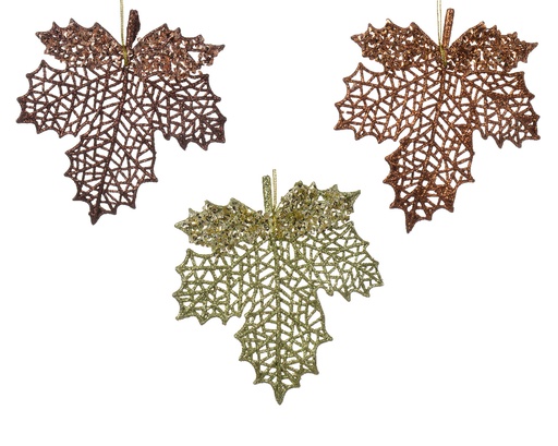 [4-029635] ***LEAF PLASTIC ASSORTED L0.20-W13.00-H14.00cm