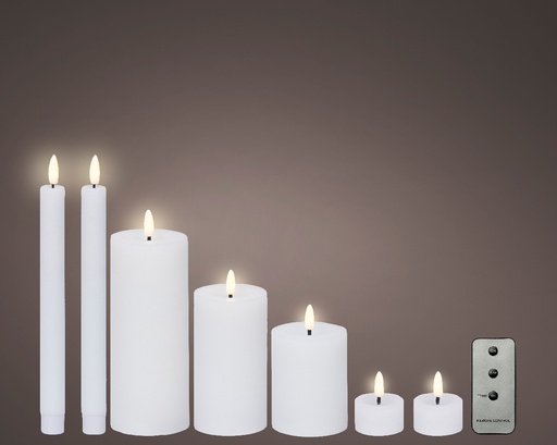 [4-489237] ***LED WICK CANDLE BO INDOOR WHITE/WARM WHITE dia7.00-H19.00cm-1L