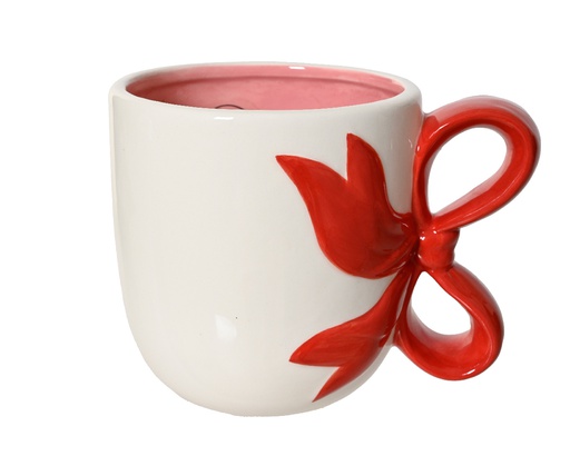 [4-538015] ***MUG DOLOMITE RED/WHITE dia10.00-H11.50cm