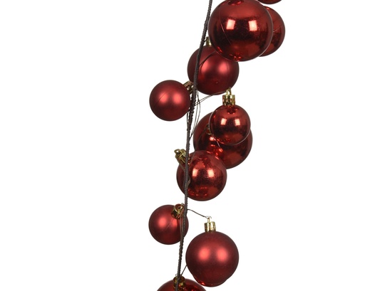 [4-029971] GUIRNALDA PLASTICO CHRISTMAS RED L10.00-W10.00-H180.00cm