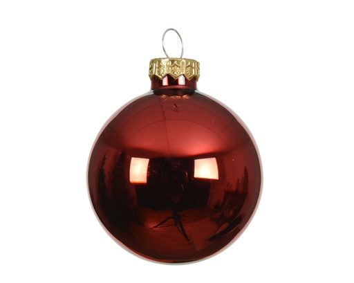 [4-100123] BOLA CRISTAL CHRISTMAS RED dia15.00cm