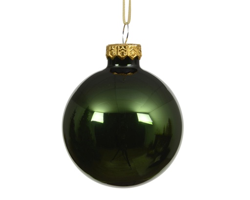 [4-100213] BOLA CRISTAL PINE GREEN dia15.00cm