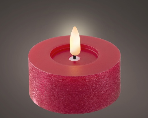 [4-487347] VELA DE TE LED CHRISTMAS RED/WARM WHITE dia7.00-H6.00cm-1L