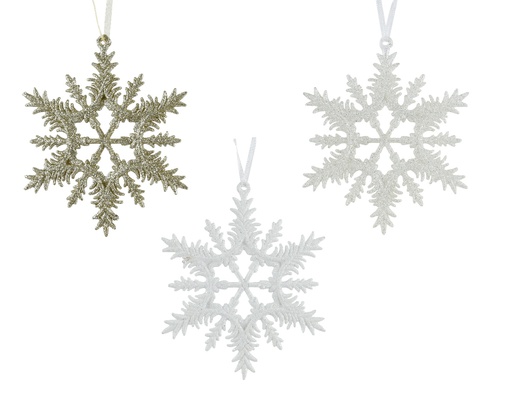 [4-537330] ***SNOWFLAKE POLYSTYRENE ASSORTED dia13.00-H0.50cm