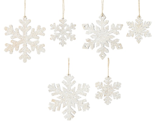 [4-510660] ***SNOWFLAKE PLYWOOD WHITE dia18.00-H0.50cm