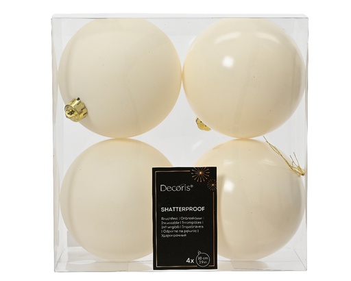 [4-022209] BOLAS POLIESTIRENO BLANCO LANA DIAM 10 CM CAJA 4 BOLAS