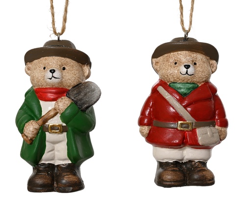 [4-537570] ***BEAR TERRACOTTA ASSORTED L4.00-W5.00-H9.00cm