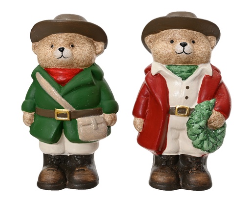 [4-537569] ***BEAR TERRACOTTA ASSORTED L5.00-W6.50-H12.00cm