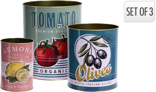 [KM-170494890] ***STORAGE TIN SET 3PCS 3 DESIGNS