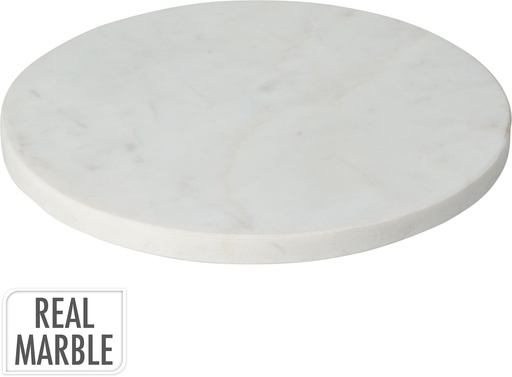 [KM-A93500010] PLATEAU EN MARBRE BLANC - UTILISATION POLYVALENTE !! -  24X24X1,5CM