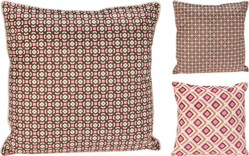 [KM-AAE823930] COUSSIN AVEC MOTIF GRAPHIQUE - 45 X 45 CM - 2 COULEURS - PRIX UNITAIRE 
