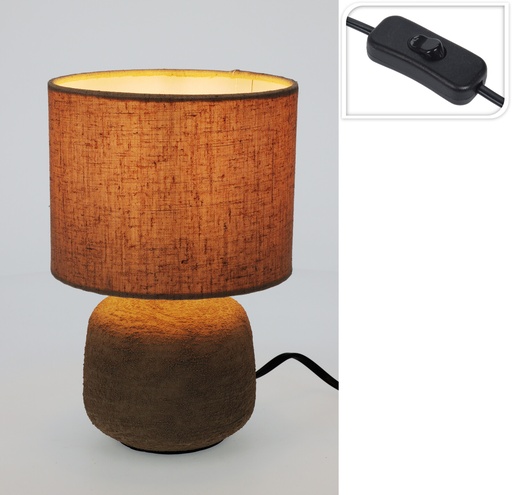 [KM-LP9000030] ***TABLE LAMP STONEWARE E14